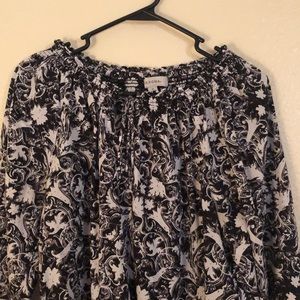 Black and white blouse